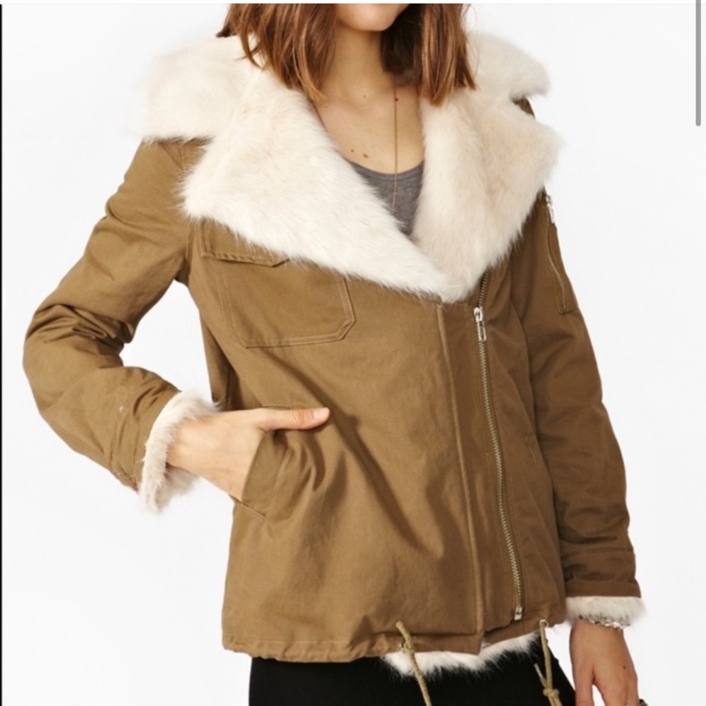 UNIF fur cargo army coat